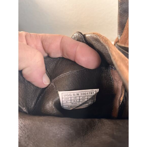 UGG Deanna Suede Leather Moto Boots Size 6‎ - Picture 8 of 10